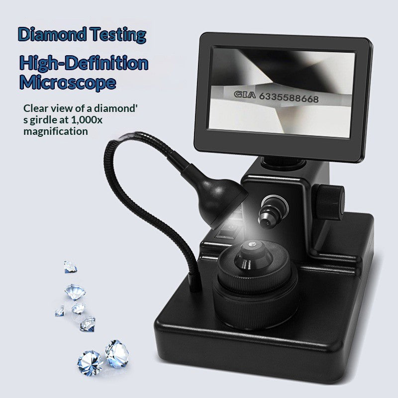 DM10 Pro 1000X Digital Microscope 4.3 inch Screen Diamond Inspection Detector for Jewelry Testing