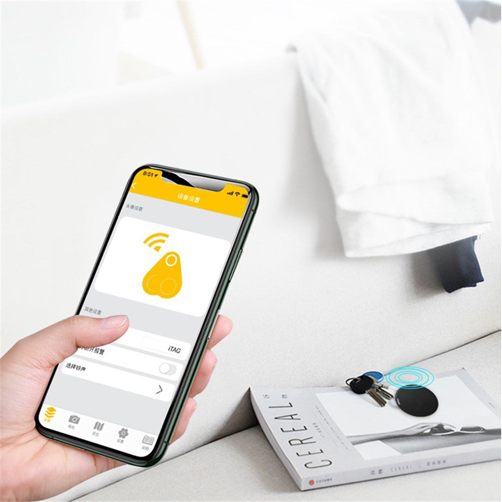 Y-02 Portable Bluetooth-compatible 5.0 Smart Tag Anti-Lost Tracker Wireless Key Tracker Round Finder