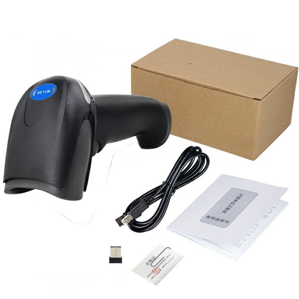 NETUM F1900 Wireless Red Light Bar Code Scanner Reader Handheld Portable Barcode Scanner for Shops Warehouses