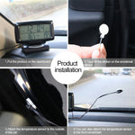 SH-350 Car Thermometer Digital Alarm Clock Auto Vehicles Temperature Gauge with Backlight Car Accessories