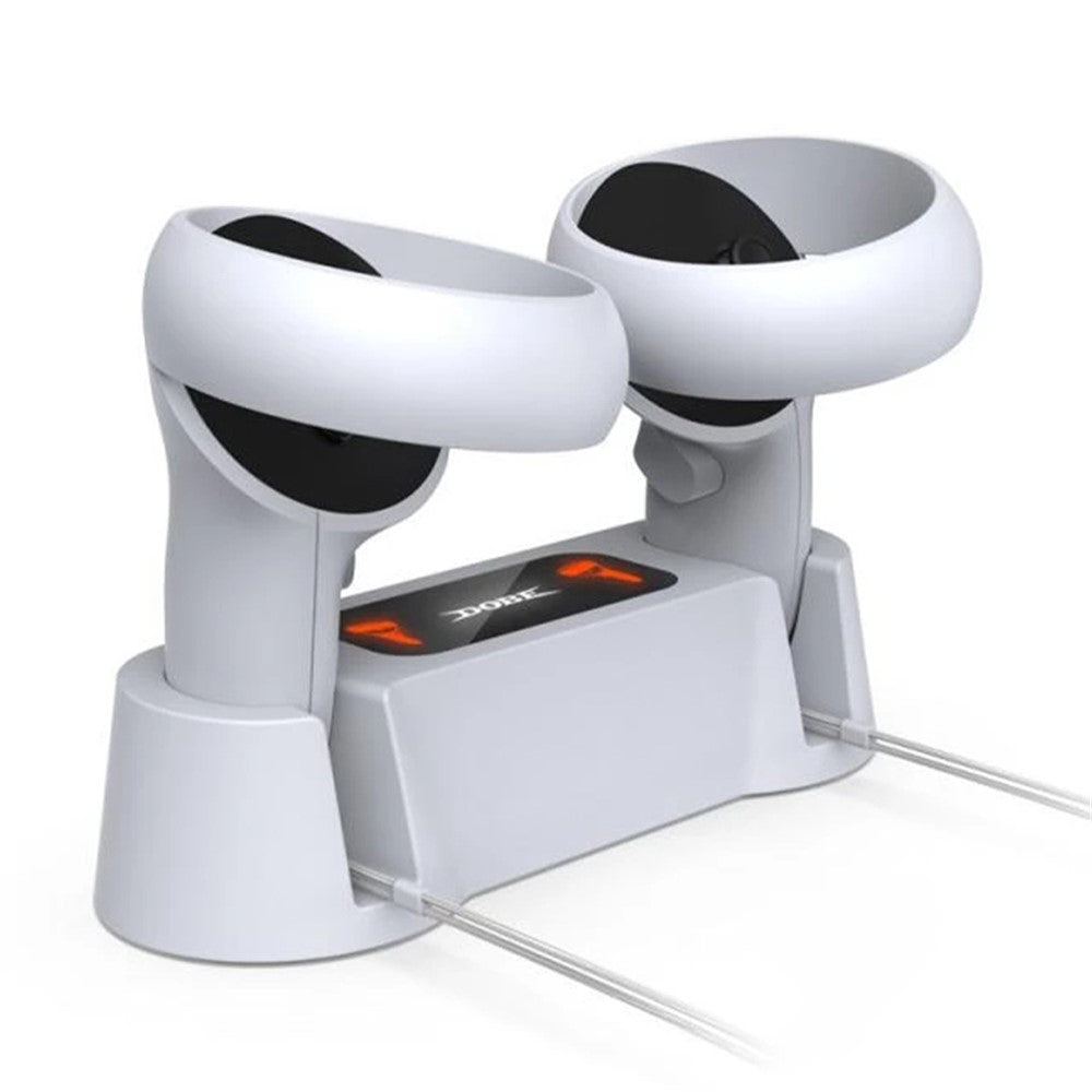 DOBE TY-18170 opladningsdockstation dobbelt controller-opladerholderbase til Oculus Quest 2 VR-tilbehør