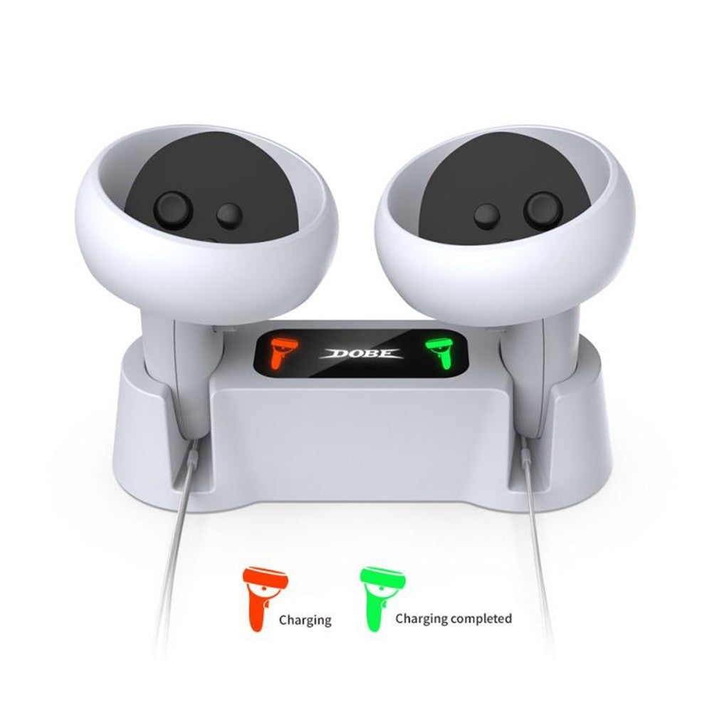 DOBE TY-18170 opladningsdockstation dobbelt controller-opladerholderbase til Oculus Quest 2 VR-tilbehør