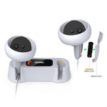 DOBE TY-18170 opladningsdockstation dobbelt controller-opladerholderbase til Oculus Quest 2 VR-tilbehør