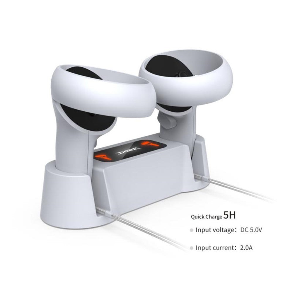 DOBE TY-18170 opladningsdockstation dobbelt controller-opladerholderbase til Oculus Quest 2 VR-tilbehør