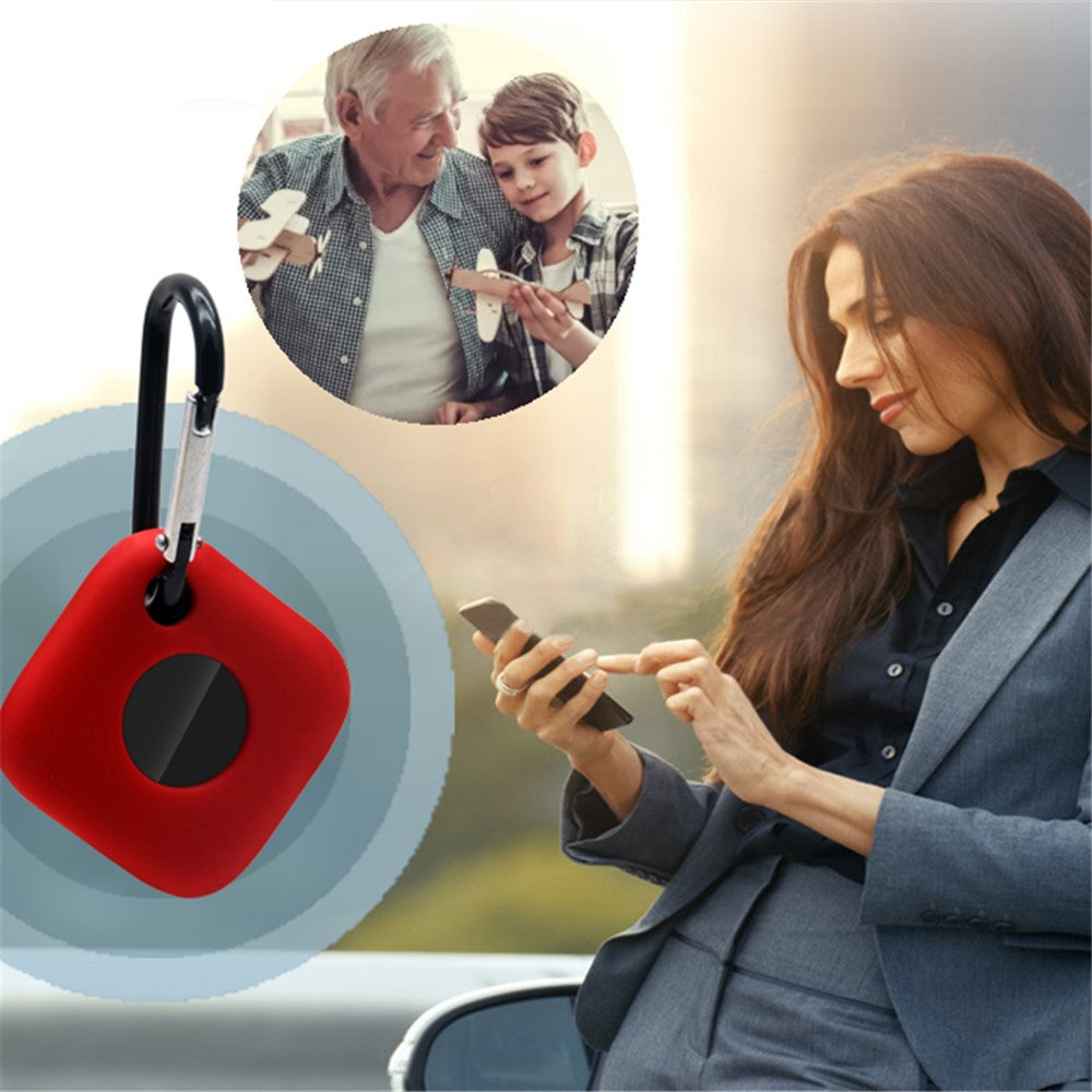 For Tile Mate (2022) Bluetooth-compatible Tracker Protective Cover Sleeve Anti-scratch Silicone Case with Anti-lost Buckle