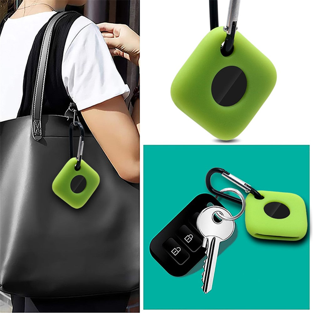 For Tile Mate (2022) Bluetooth-compatible Tracker Protective Cover Sleeve Anti-scratch Silicone Case with Anti-lost Buckle