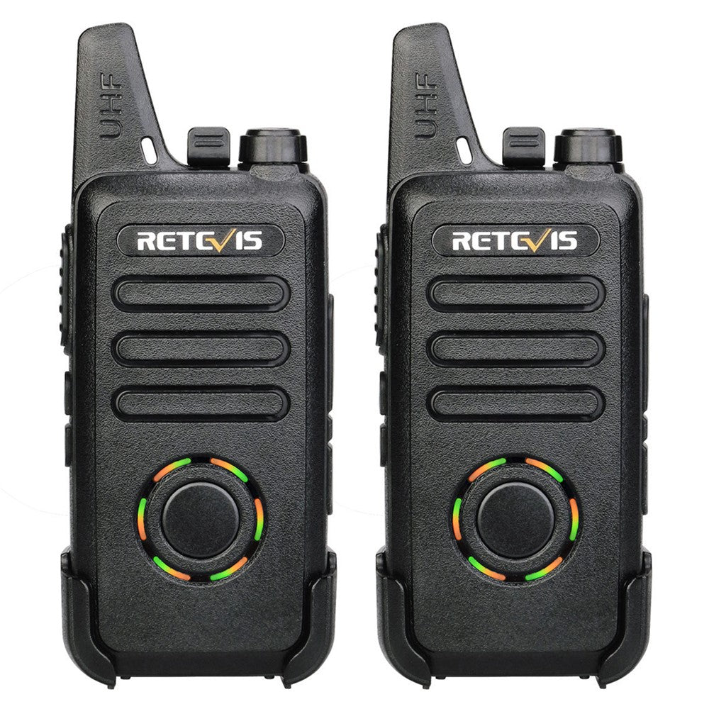 RETEVIS RT22S 2 stk/sæt Mini Walkie-Talkie Bærbar Trådløs To-vejs Radio til Restaurant Byggeplads Hotel