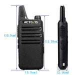 RETEVIS RT622 1 par mini-tvåvägs licensfria PMR-radioer walkie-talkies (för europeisk frekvens)