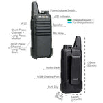 RETEVIS RT622 1 par mini-tvåvägs licensfria PMR-radioer walkie-talkies (för europeisk frekvens)