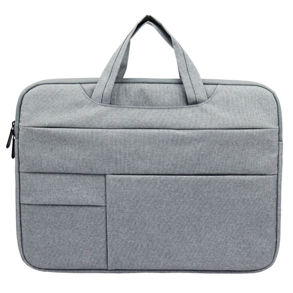 QY-C015 13 inch Laptop Carrying Case Business Style Notebook Computer Handbag with Hiding Handle Strap