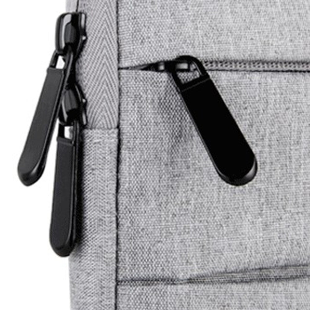 QY-C015 13 inch Laptop Carrying Case Business Style Notebook Computer Handbag with Hiding Handle Strap