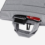 QY-C015 13 inch Laptop Carrying Case Business Style Notebook Computer Handbag with Hiding Handle Strap