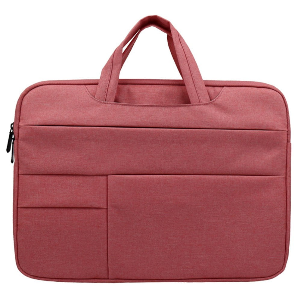 QY-C015 13 inch Laptop Carrying Case Business Style Notebook Computer Handbag with Hiding Handle Strap