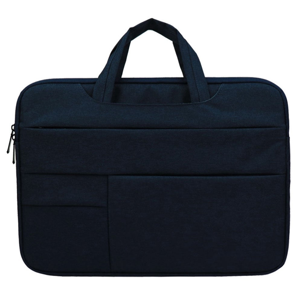 QY-C015 13 inch Laptop Carrying Case Business Style Notebook Computer Handbag with Hiding Handle Strap