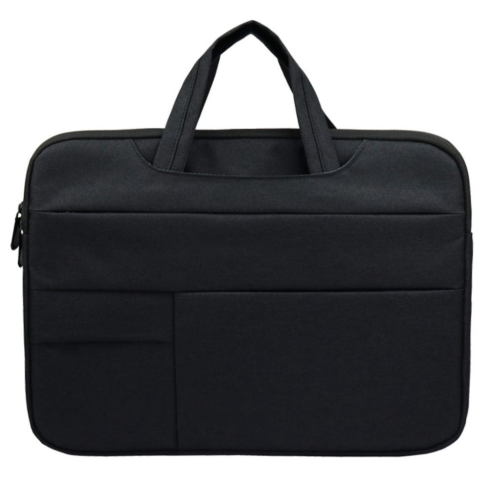 QY-C015 13 inch Laptop Carrying Case Business Style Notebook Computer Handbag with Hiding Handle Strap