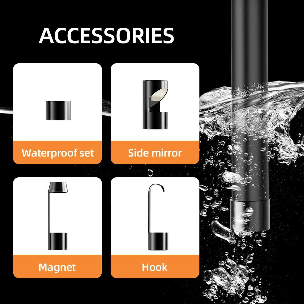 B315 2m Cable 4.3 Inch Screen Industrial Endoscope 8mm Lens 8 LEDs Waterproof Car Inspection Borescope