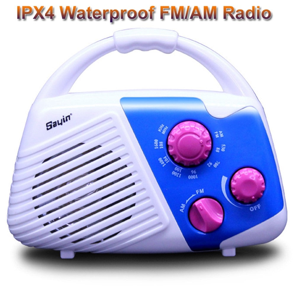 SY-920 IPX4 Vandtæt Badeværelses-/Bruse-AM/FM-radio med Topgreb Batteridrevet Højttaler