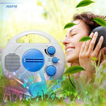SY-910 Portable IPX4 Waterproof FM AM Radio Shower Hanging Radio Bathroom Splash-proof Speaker