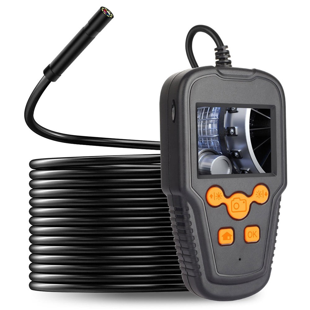 P60A 10m Hard Wire 8mm Lens Portable 2.4 inch Screen Industrial Endoscope Waterproof HD Inspection Camera Borescope