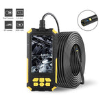 P50 5.5mm Dual Lens Industrial Endoscope IP68 Waterproof 4.5 Inch IPS Inspection Camera with LED Light and 5m Rigid Cable