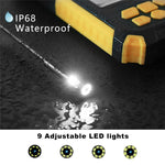 P50 5.5mm Dual Lens Industrial Endoscope IP68 Waterproof 4.5 Inch IPS Inspection Camera with LED Light and 5m Rigid Cable