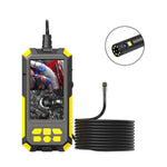 P50 5.5mm Dual Lens Industrial Endoscope IP68 Waterproof 4.5 Inch IPS Inspection Camera with LED Light and 5m Rigid Cable