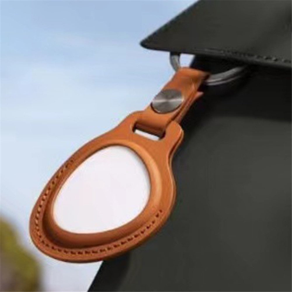 For HUAWEI Tag Bluetooth-compatible Tracker PU Leather Protective Case Anti-lost Cover with Keyring