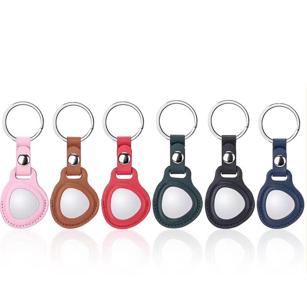 For HUAWEI Tag Bluetooth-compatible Tracker PU Leather Protective Case Anti-lost Cover with Keyring