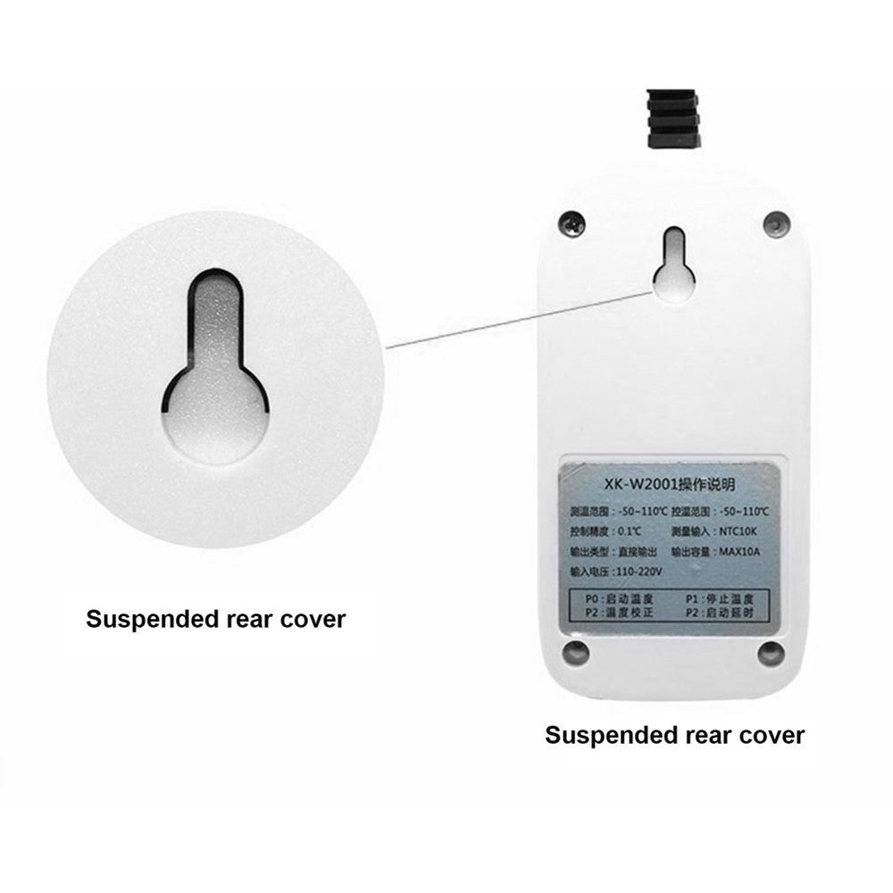 SMY-W2001 Temperature Controller Intelligent Digital Display Adjustable Temperature Socket with 1m Waterproof Probe