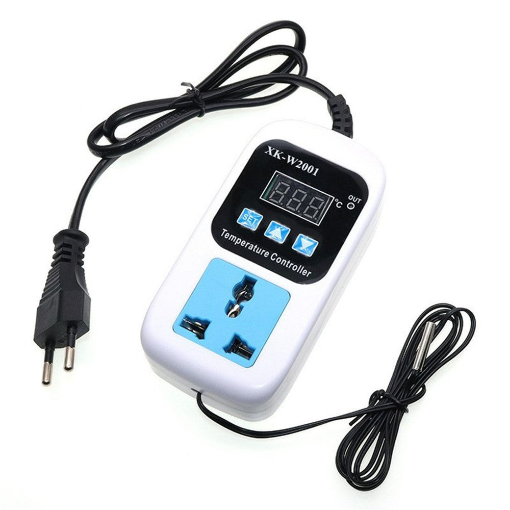 SMY-W2001 Temperature Controller Intelligent Digital Display Adjustable Temperature Socket with 1m Waterproof Probe