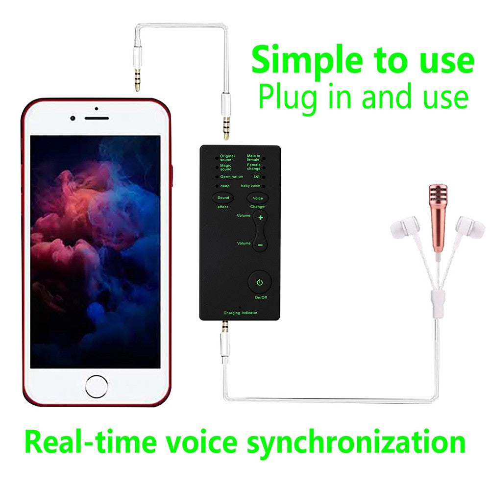 M1 Sound Card Changer Portable Mini Voice Changer for Live Streaming, Gaming