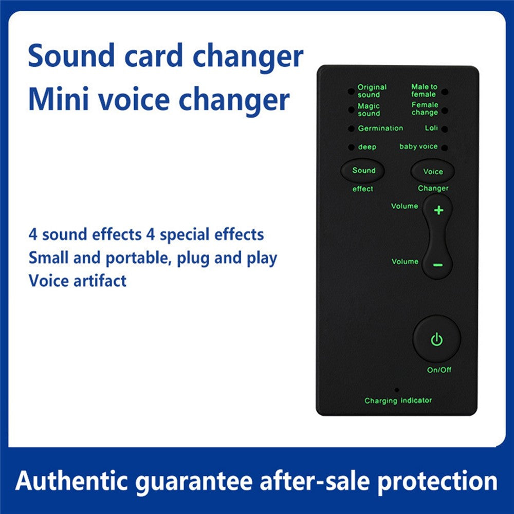 M1 Sound Card Changer Portable Mini Voice Changer for Live Streaming, Gaming