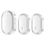 CACAZI A99 Waterproof Door Bell Wireless Doorbell Home, 1 Receiver and 2 Transmitters (without Battery) , EU Plug