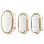 CACAZI A99 Waterproof Door Bell Wireless Doorbell Home, 1 Receiver and 2 Transmitters (without Battery) , EU Plug