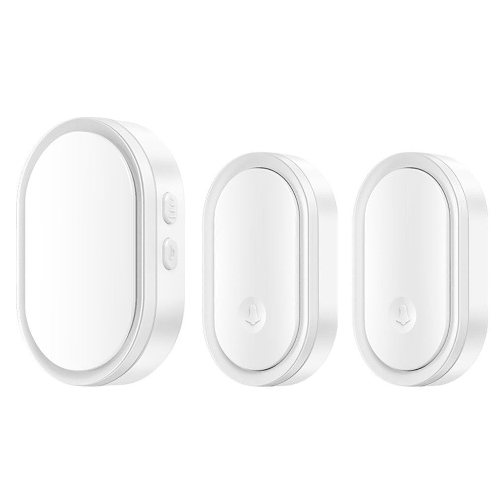 CACAZI A99 Waterproof Door Bell Wireless Doorbell Home, 1 Receiver and 2 Transmitters (without Battery) , EU Plug