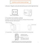 CACAZI FA99 Wireless Self-generating Press Doorbell Home Remote Door Bell, 1 Receiver and 1 Transmitter