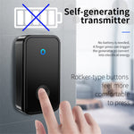 CACAZI FA28 Wireless Doorbell Set with Self-Generating Transmitter + 2 Receiver Smart Home Doorbell