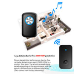 CACAZI FA28 Wireless Doorbell Set with Self-Generating Transmitter + 2 Receiver Smart Home Doorbell