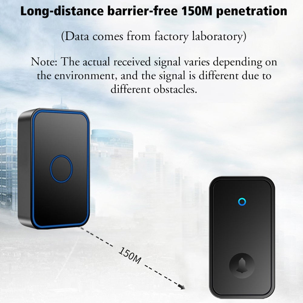 CACAZI FA78 Self-Generating Wireless Doorbell for Home Transmitter + Receiver Smart Doorbell