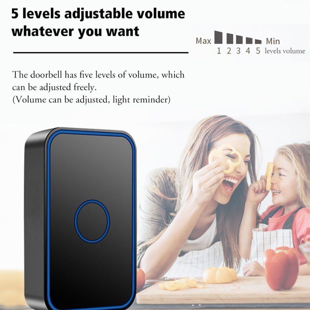 CACAZI FA78 Self-Generating Wireless Doorbell for Home Transmitter + Receiver Smart Doorbell