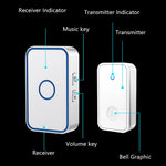 CACAZI FA78 Self-Generating Wireless Doorbell for Home Transmitter + Receiver Smart Doorbell