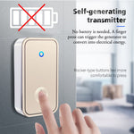 CACAZI FA50 Smart Wireless Doorbell Set Transmitter + 2 Receiver Self-Powered Doorbell for Home
