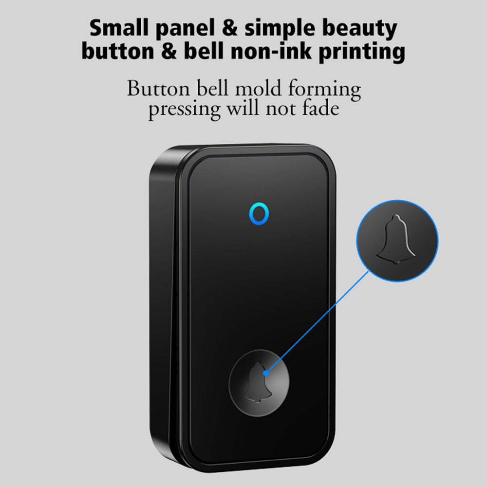 CACAZI FA50 Smart Wireless Doorbell Set Transmitter + 2 Receiver Self-Powered Doorbell for Home