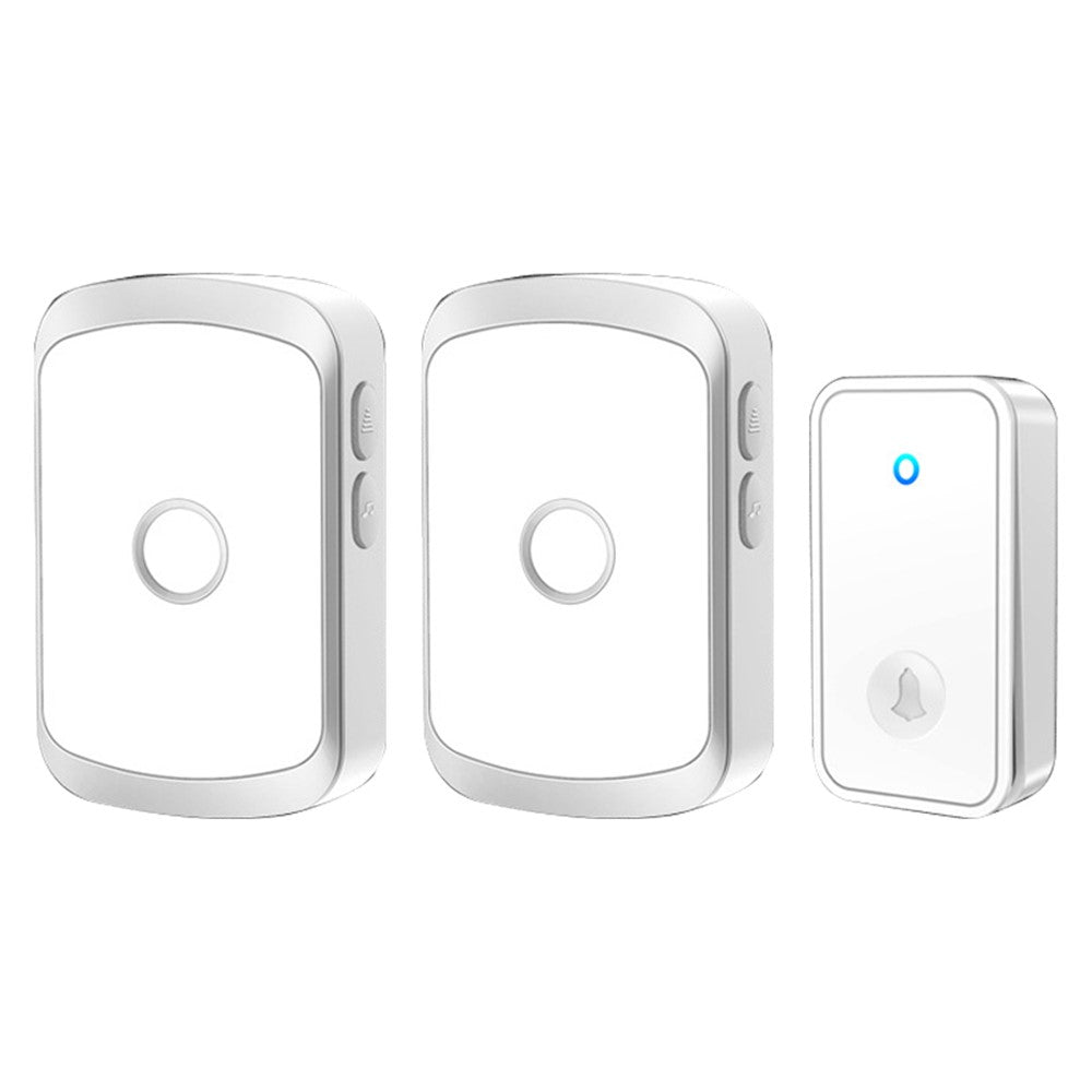 CACAZI FA50 Smart Wireless Doorbell Set Transmitter + 2 Receiver Self-Powered Doorbell for Home