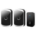 CACAZI FA50 Smart Wireless Doorbell Set Transmitter + 2 Receiver Self-Powered Doorbell for Home