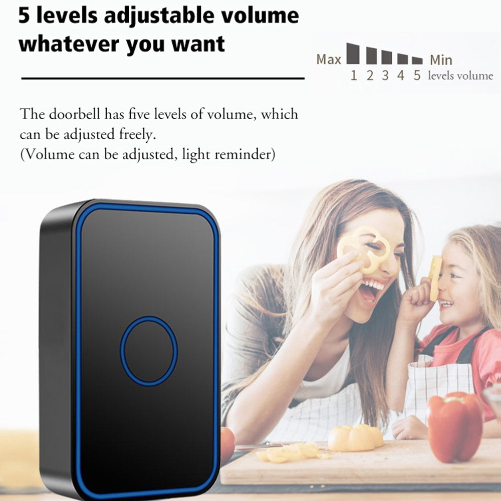 CACAZI FA78 Self-Generating Wireless Doorbells Set with 2 Transmitter / Receiver Smart Home Doorbell