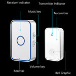 CACAZI FA78 Self-Generating Wireless Doorbells Set with 2 Transmitter / Receiver Smart Home Doorbell