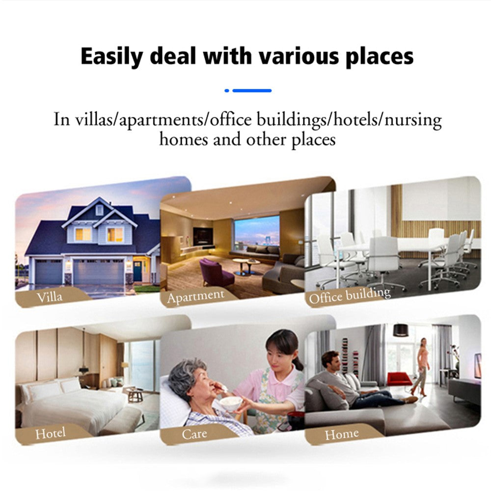 CACAZI FA50 Self-Powered Wireless Doorbell for Home Smart Doorbell Set with Transmitter + 2 Receiver (86 Large Button)