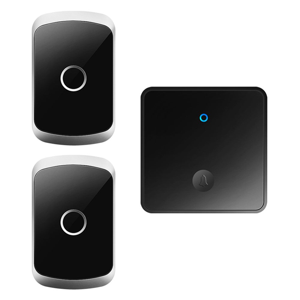 CACAZI FA50 Self-Powered Wireless Doorbell for Home Smart Doorbell Set with Transmitter + 2 Receiver (86 Large Button)