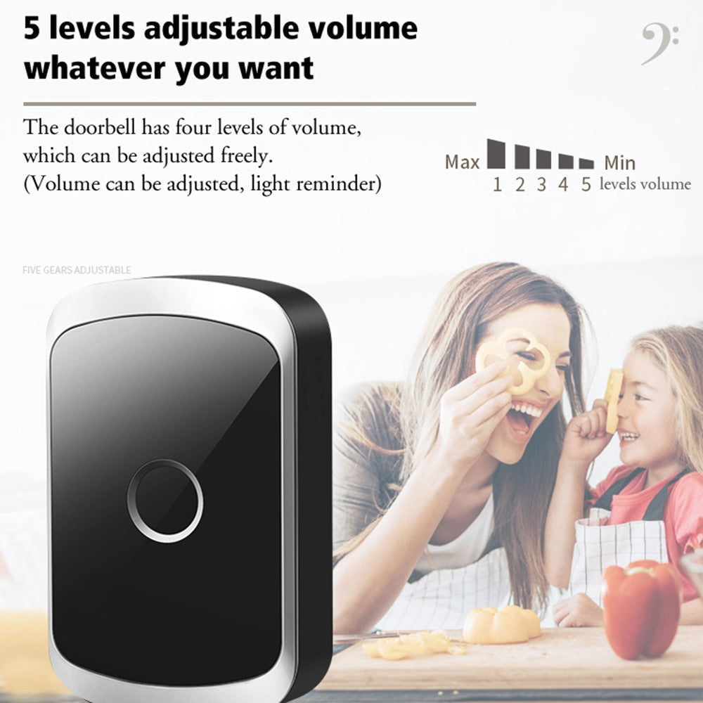 CACAZI FA50 Home Smart Wireless Doorbell Set Transmitter / Receiver Self-Powered Doorbell (86 Large Button)